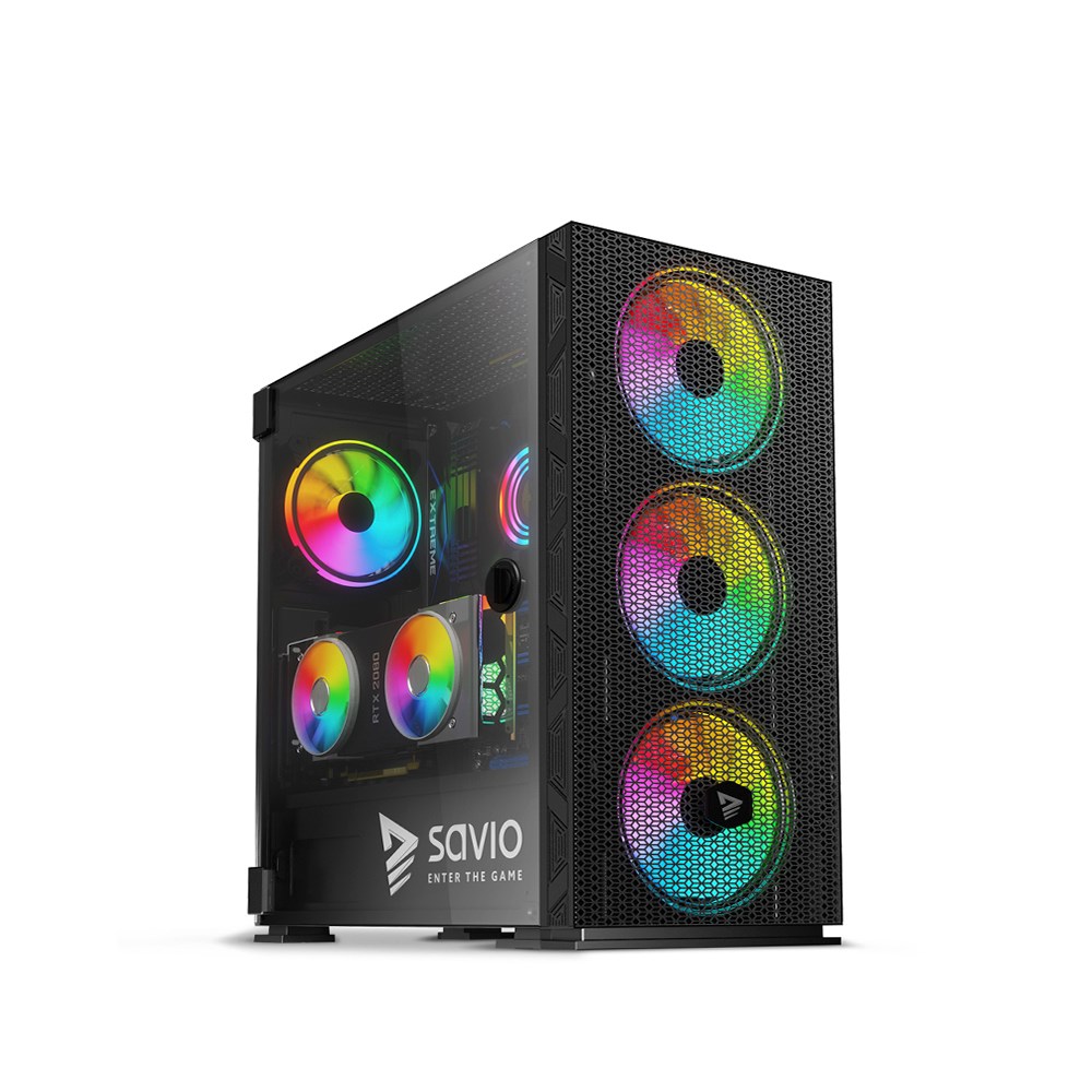SAVIO OBUDOWA PC RAPTOR X1 ARGB SAVGC-RAPTORX1 (WYPRZEDAŻ)